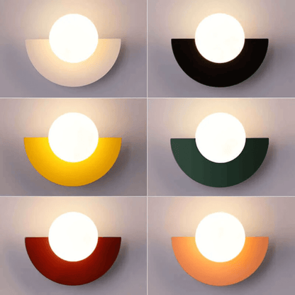 Avelena | Metallische Halbmook Wandlampe