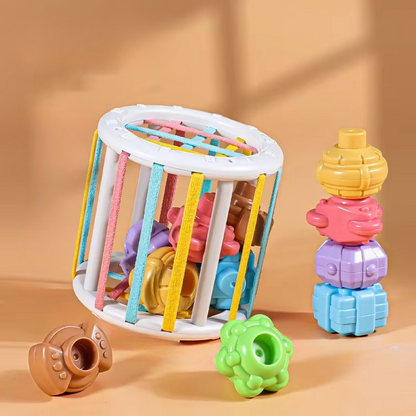 Avelena | Montessori Form Sortier-Sensorik-Würfel für frühes Lernen und Entwicklung von motorischen Fähigkeiten