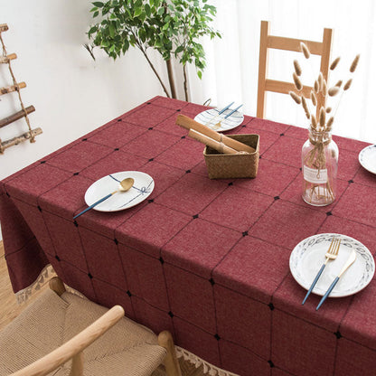 Avelena | Wasserdicht Ölbeständig Rechteckige Tischdecke Baumwolle Leinen Faltenresistente Tischdecke für Küche Esszimmer Buffet Party