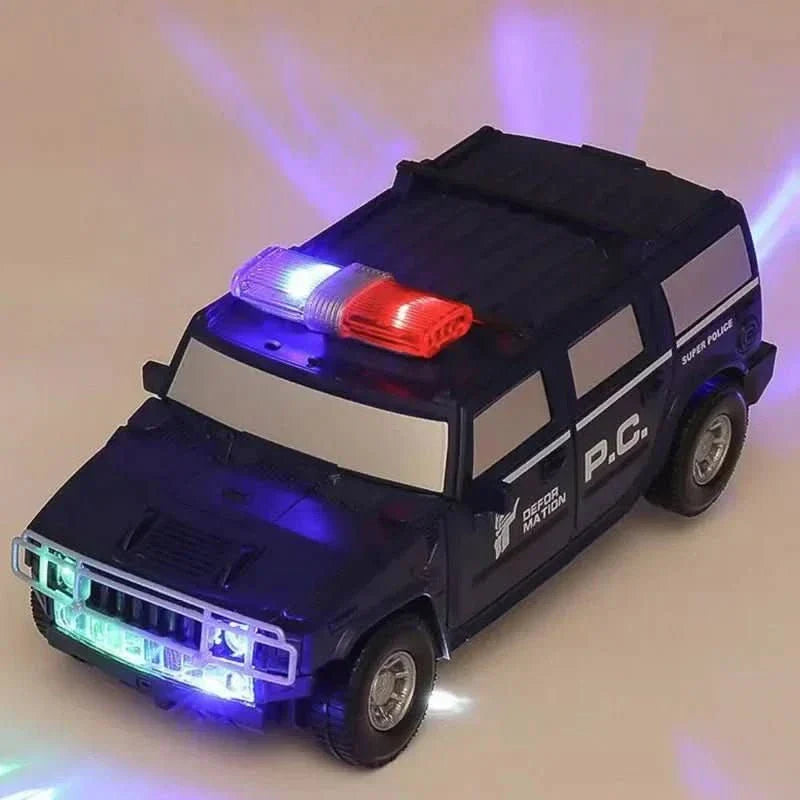 Avelena | 2-in-1 Polizeiauto & Roboter mit Licht & Sound