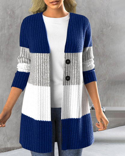 Avelena | Entspannte Jacke mit Farbblöcken