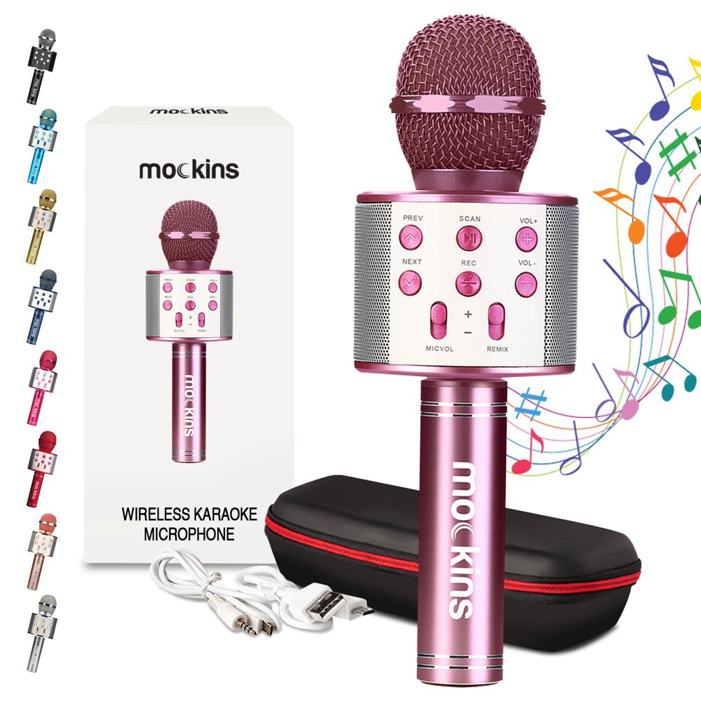 Avelena | Tragbares Karaoke-Mikrofon - Mikrofon mit integriertem Bluetooth-Lautsprecher - Kompatibel mit IOS- und Android-Geräten