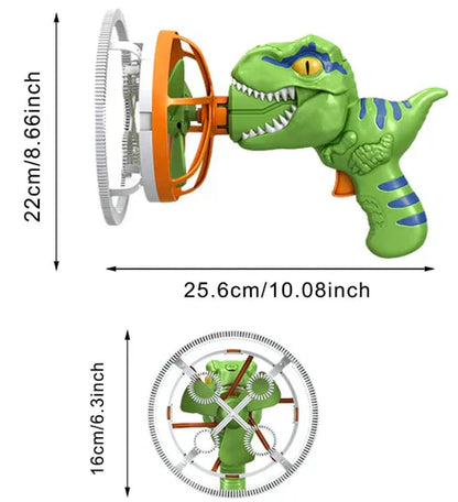 Avelena | Dinosaurier Seifenblasen Blaster | Tragbar & Leise | Kindersicheres ABS