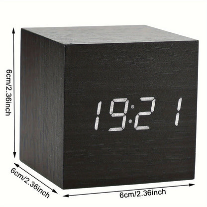 Avelena | Uhr Stilvolle Holzuhr mit Led-Display