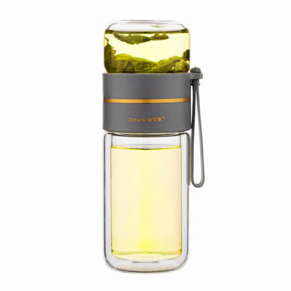 Avelena | Doppelwandige Glasflasche Mit Teesieb Und Infuser
