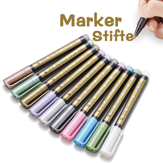 Avelena | Wasserdichte Paint Marker Stifte（Anzug mit 10 Farben）