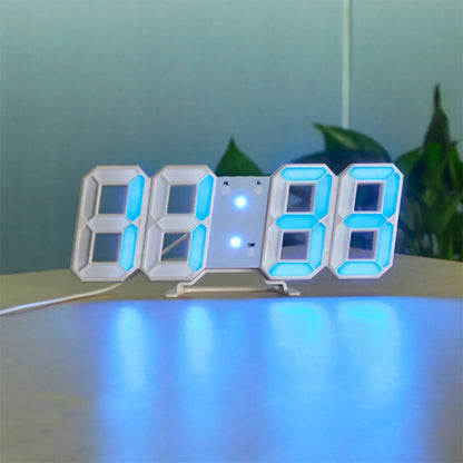 Avelena | 3D Led Wanduhr Modern Digitaluhr Dimmbares Led Licht Stilvolle Wanddekoration