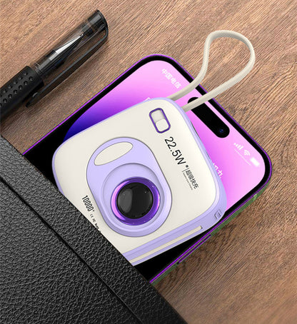 Avelena | Dual Fast Charge Digital Display Slim 10000mAh Tragbare Powerbank mit integrierten Kabeln