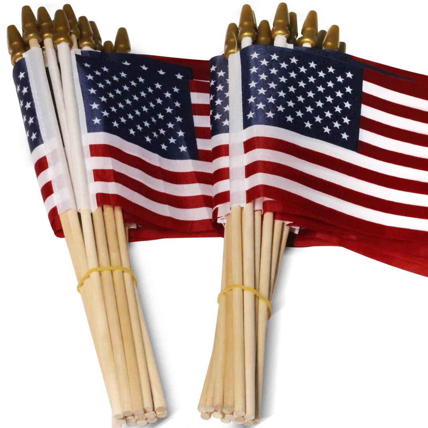Avelena | 100-Pack: USA 4x6 in Holzstabflagge