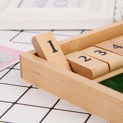 Avelena | „Shut The Box“-Spiel – Lustiges Tisch-Mathespiel für Erwachsene und Kinder