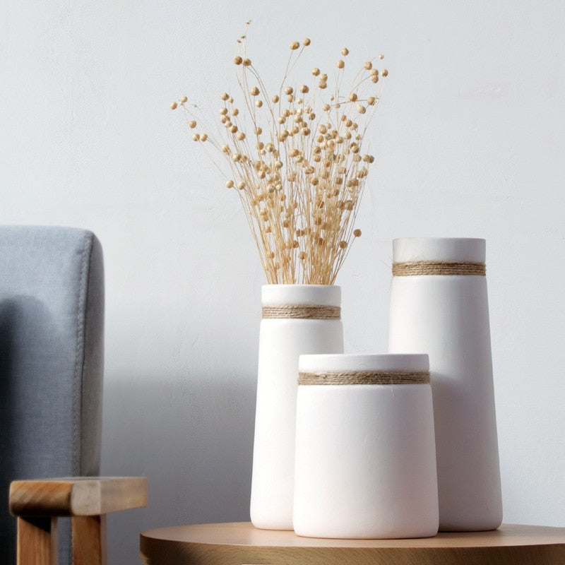 Avelena | Stilvolle Vase mit Natürlichen Jute Details