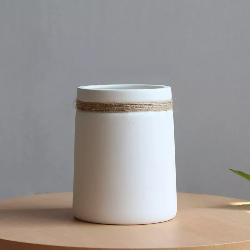 Avelena | Stilvolle Vase mit Natürlichen Jute Details