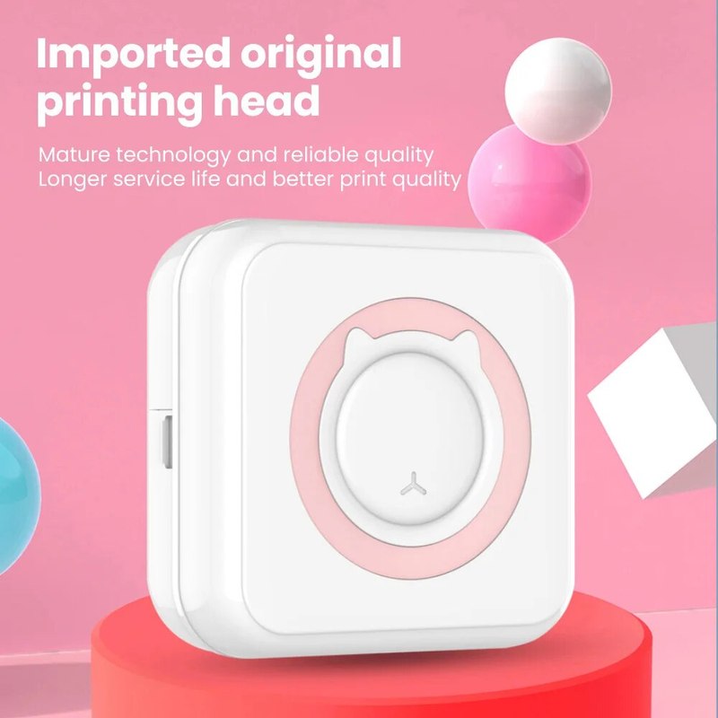Avelena | Mini tragbarer mobiler Telefon-zu-Fotodrucker Sofort kleine Aufkleber Emoji-Bild Thermo-Bluetooth-Verbindung