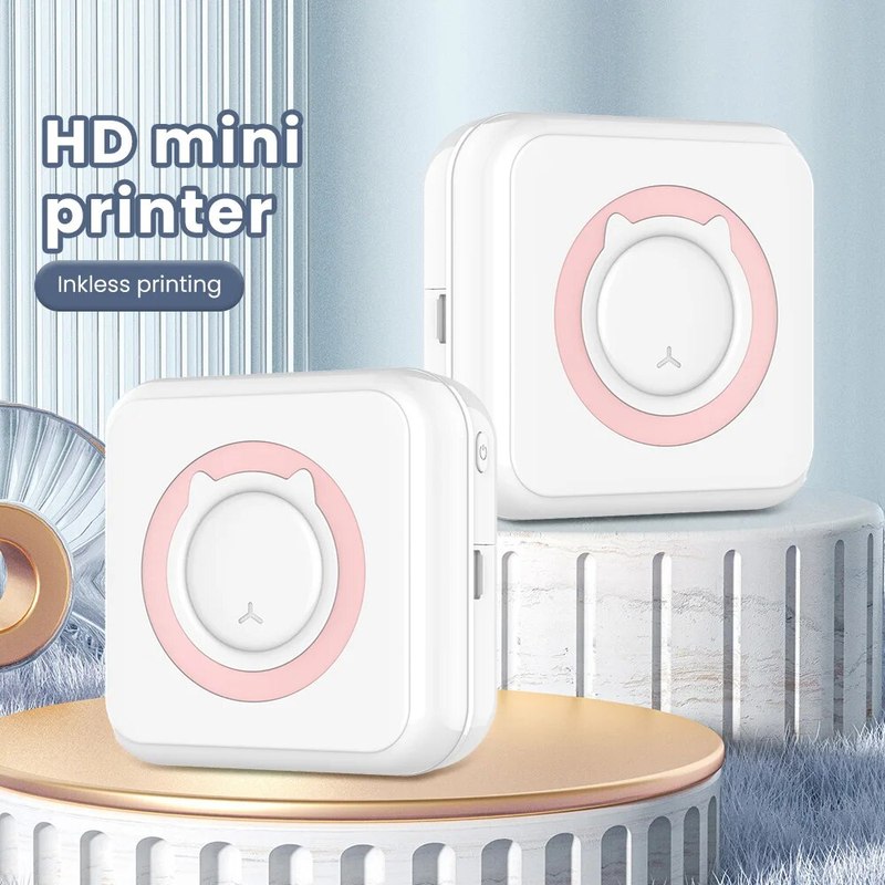 Avelena | Mini tragbarer mobiler Telefon-zu-Fotodrucker Sofort kleine Aufkleber Emoji-Bild Thermo-Bluetooth-Verbindung