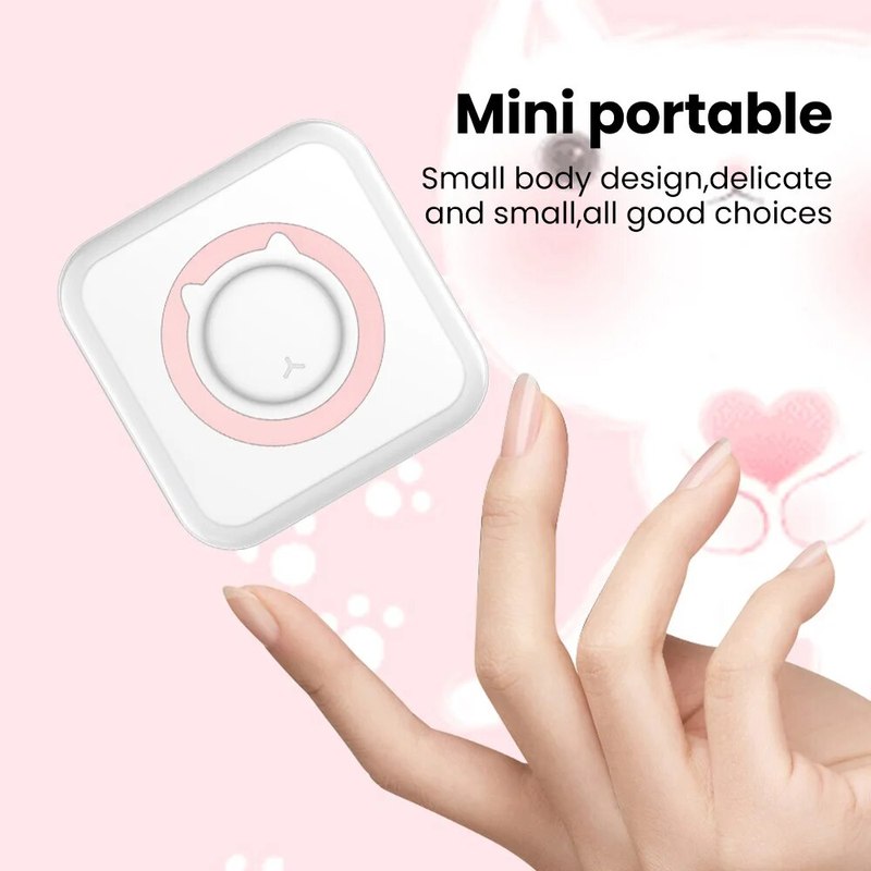Avelena | Mini tragbarer mobiler Telefon-zu-Fotodrucker Sofort kleine Aufkleber Emoji-Bild Thermo-Bluetooth-Verbindung