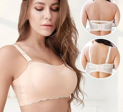 Avelena | Plus-Size Sexy, trägerlos, unsichtbarer Push-Up-BH
