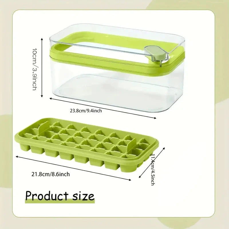 Avelena | 101oz. Eiswürfelschale Set - 64 Stück Silikon Eiswürfelschale mit Deckel & Behälter