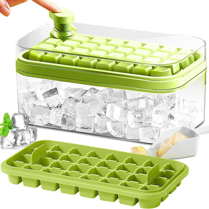 Avelena | 101oz. Eiswürfelschale Set - 64 Stück Silikon Eiswürfelschale mit Deckel & Behälter