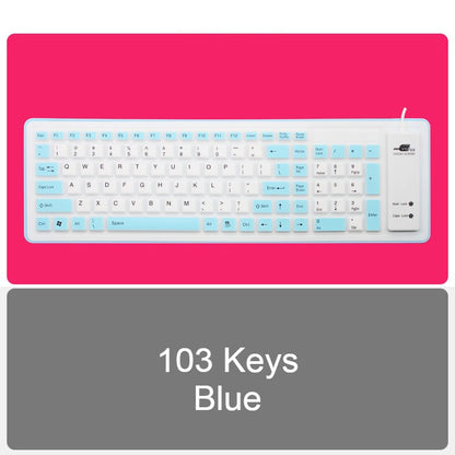Avelena | Roll-up Silikon Flexibles Keyboard, mit USB Kabel, wasserdichte Beschichtung & leises Tippen