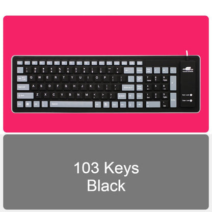 Avelena | Roll-up Silikon Flexibles Keyboard, mit USB Kabel, wasserdichte Beschichtung & leises Tippen