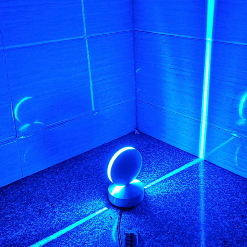 Avelena | Einfache Kreis Aluminium Nachttisch Licht Led Wandmontierte Lampe In Lila/Gelb/Rot Licht, Weiß