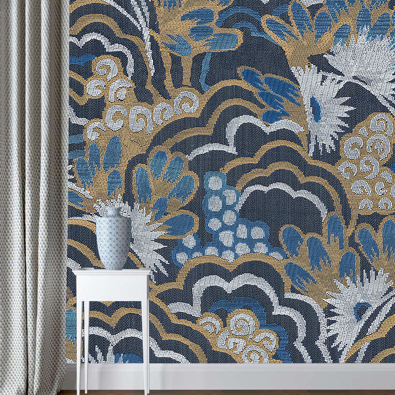 Avelena | Fleckresistentes Geschnitztes Blüten-Wandmural-Aufkleber Maßgeschneideter Japanischer Wandkunst für Die Küche