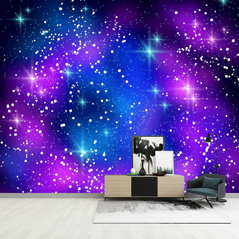 Avelena | Wasserfestes Galaxy Wandmural-Aufkleber aus Vliesstoff Einfacher Wandbelag für Die Decke