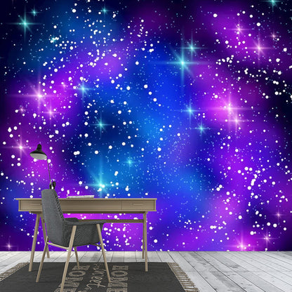 Avelena | Wasserfestes Galaxy Wandmural-Aufkleber aus Vliesstoff Einfacher Wandbelag für Die Decke