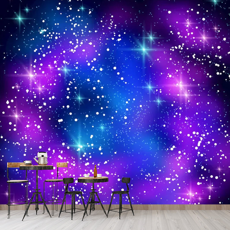 Avelena | Wasserfestes Galaxy Wandmural-Aufkleber aus Vliesstoff Einfacher Wandbelag für Die Decke