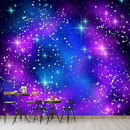 Avelena | Wasserfestes Galaxy Wandmural-Aufkleber aus Vliesstoff Einfacher Wandbelag für Die Decke