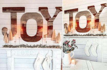 Avelena | Rostige Wellpappe Ark Joy Schild Des Exklusiv