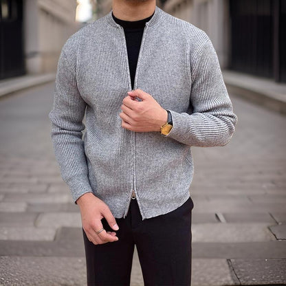 Avelena | Herren Strickjacke mit Rundhalsausschnitt