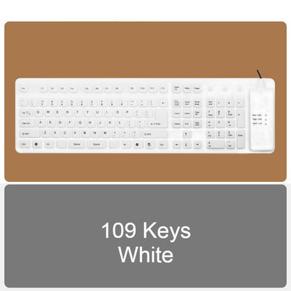 Avelena | Roll-up Silikon Flexibles Keyboard, mit USB Kabel, wasserdichte Beschichtung & leises Tippen