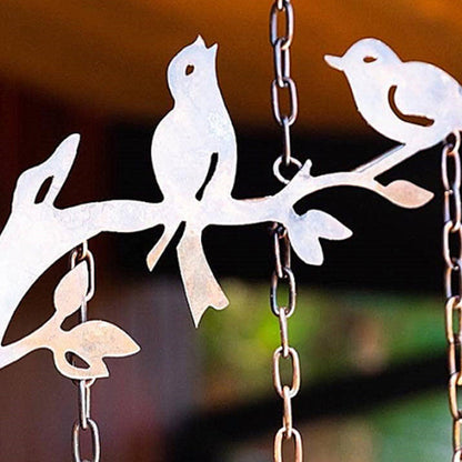 Avelena | Windspiel mit Vogelmotiv | Handgefertigtes Glockenspiel aus Eisen | Dekoration für Garten, Balkon & Terrasse