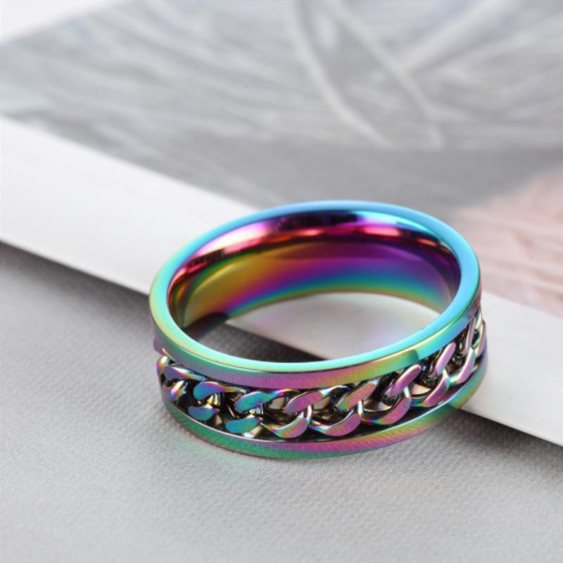 Avelena | Drehbarer Kettenring aus Titanstahl für Herren