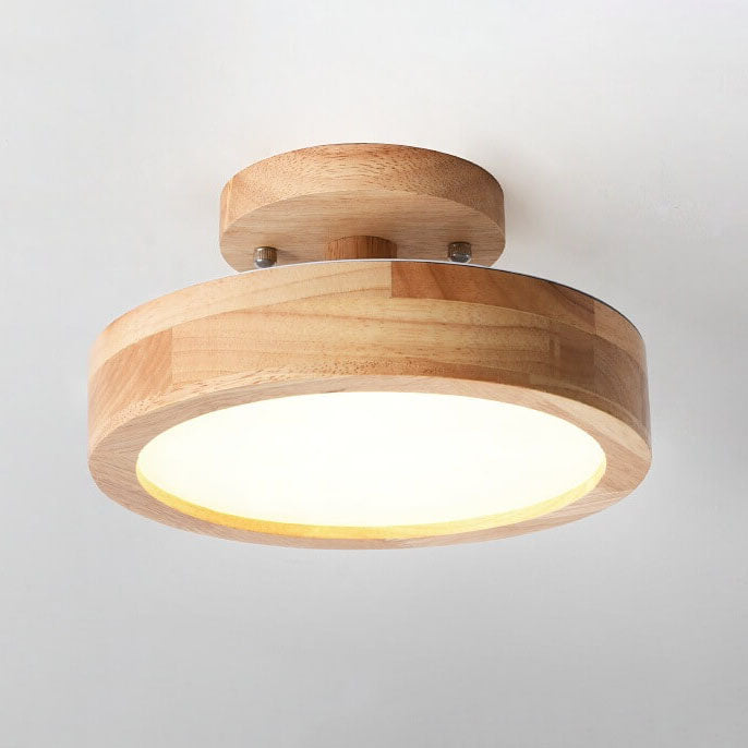 Avelena | Nordic Log Runde Led-Halb Eingebaut Deckenleuchte