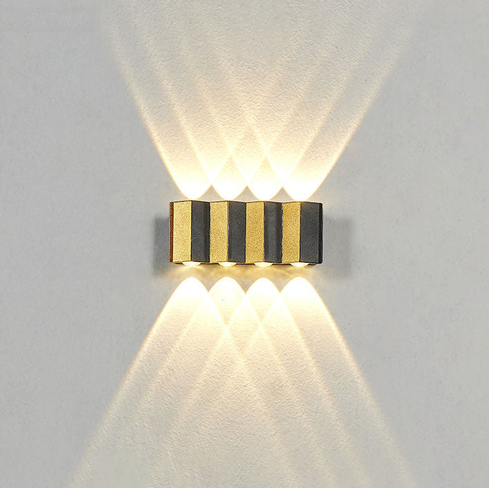 Avelena | Modernes Licht Luxus Golden Aluminium Outdoor wasserdichte Terrasse LED Wandleuchte Lampe