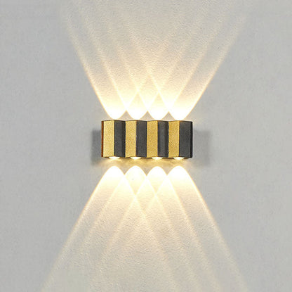 Avelena | Modernes Licht Luxus Golden Aluminium Outdoor wasserdichte Terrasse LED Wandleuchte Lampe