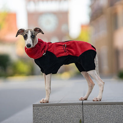 Avelena | Vollständiger Schutz Polar Fleece Hund Overall mit abnehmbarem Kragen