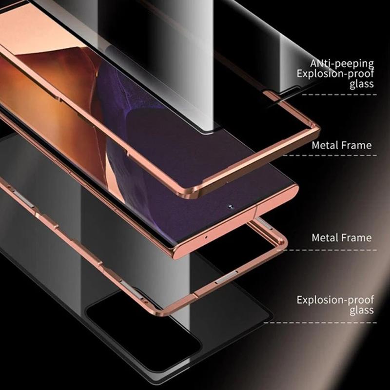 Avelena | Samsung Anti-Peep Gehärtetes Glas Handyhülle