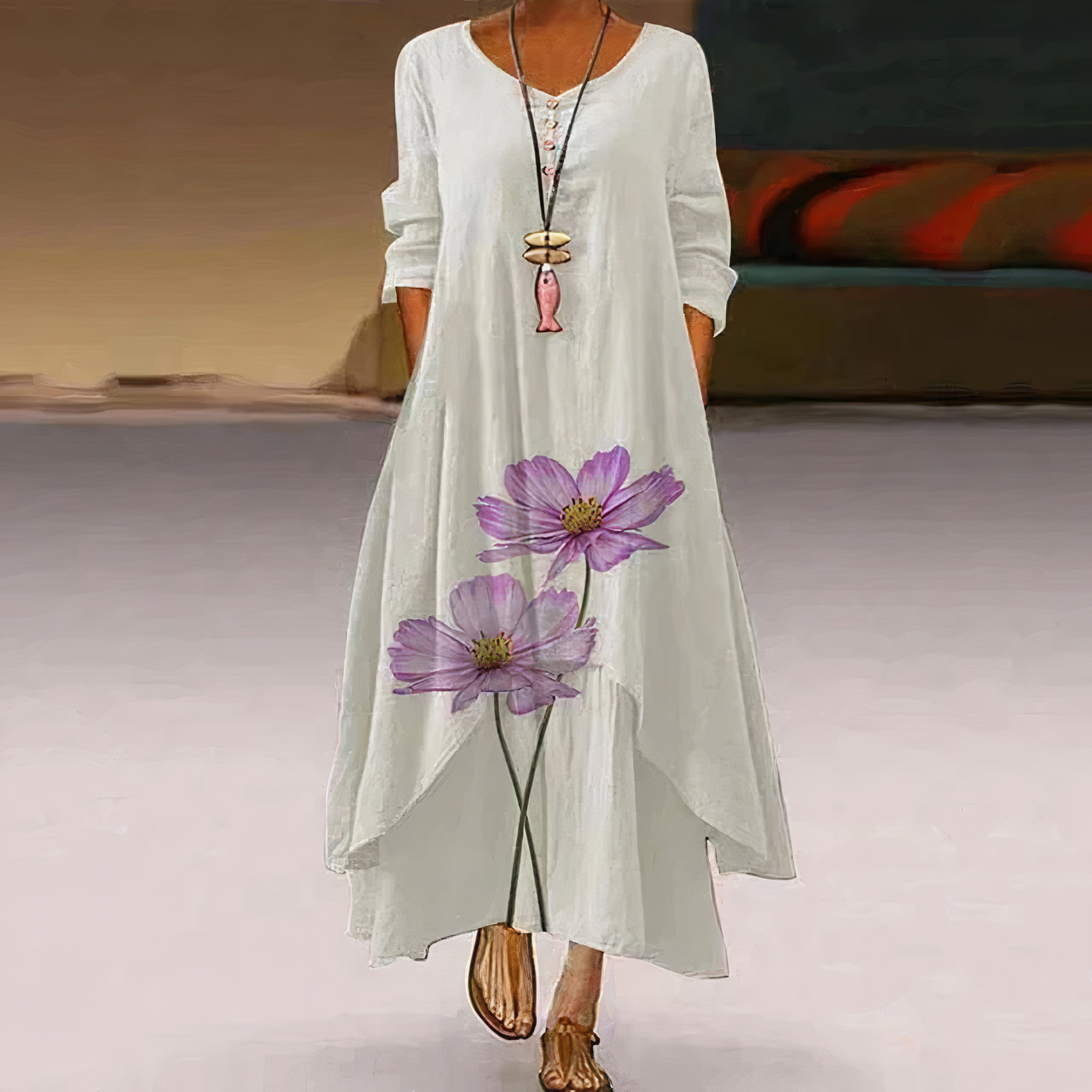 Avelena | Elegante katoenen Jurk