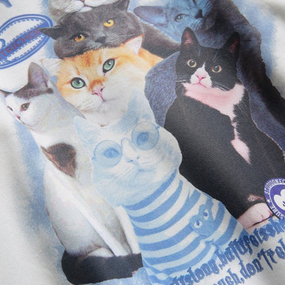 Avelena | Lässiges Sweatshirt mit Katzenmotiv aus Baumwolle
