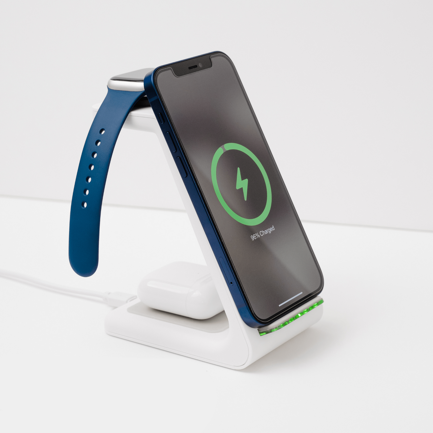 Avelena | 3-in-1 Wireless Charging Station | Apple, Samsung, Uhr, AirPods | Schnelllade-Lösung