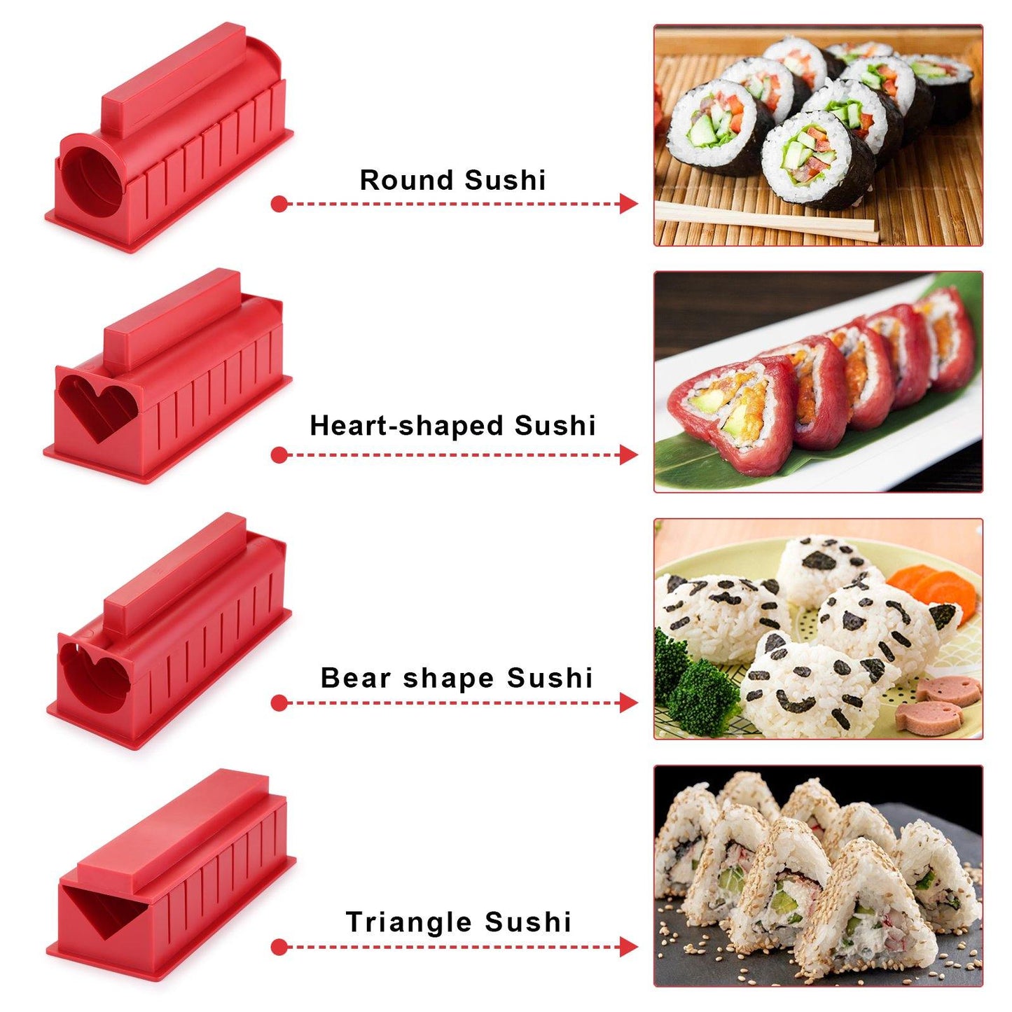 Avelena | 11-teilig: Sushi-Maker-Set Sushi-Rollen mit hochwertigem Sushi-Messer