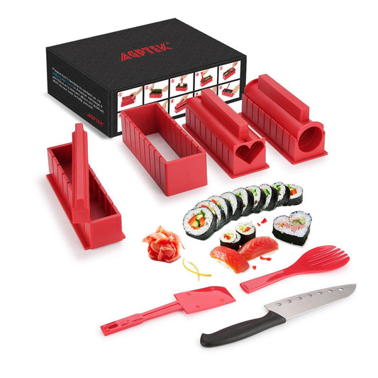 Avelena | 11-teilig: Sushi-Maker-Set Sushi-Rollen mit hochwertigem Sushi-Messer