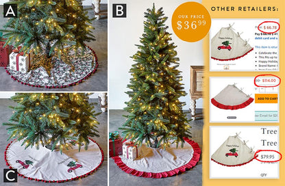 Avelena | Klassisches Handwerks Weihnachtsbaumrock, Wählen Sie Ihren Stil