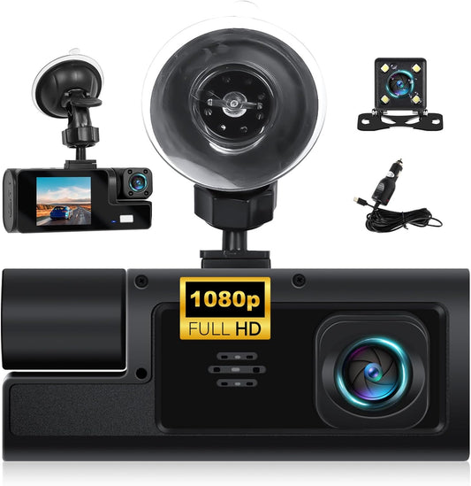 Avelena | 3-Kanal-Dashcam Vorne und Hinten Innen