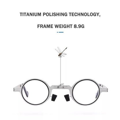 Avelena | Ultra leichtes Titanmaterial schraubenlose faltbare Lesebrille