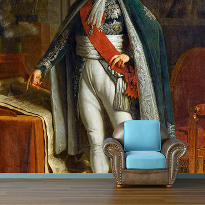 Avelena | Porträt Louis Alexandre Berthier Wandklassik Vliesmaterial Wanddeko In Blau-Weiß