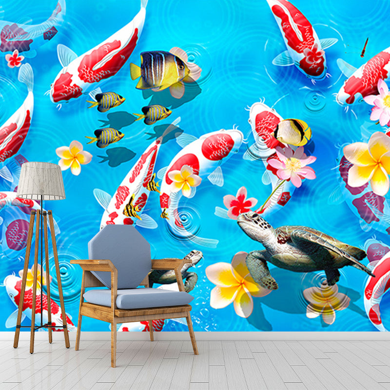 Avelena | Illustration Karpfen Wandtapeten Murals Individuelle Größe Wanddekoration für Das Esszimmer, Angepasste Größe